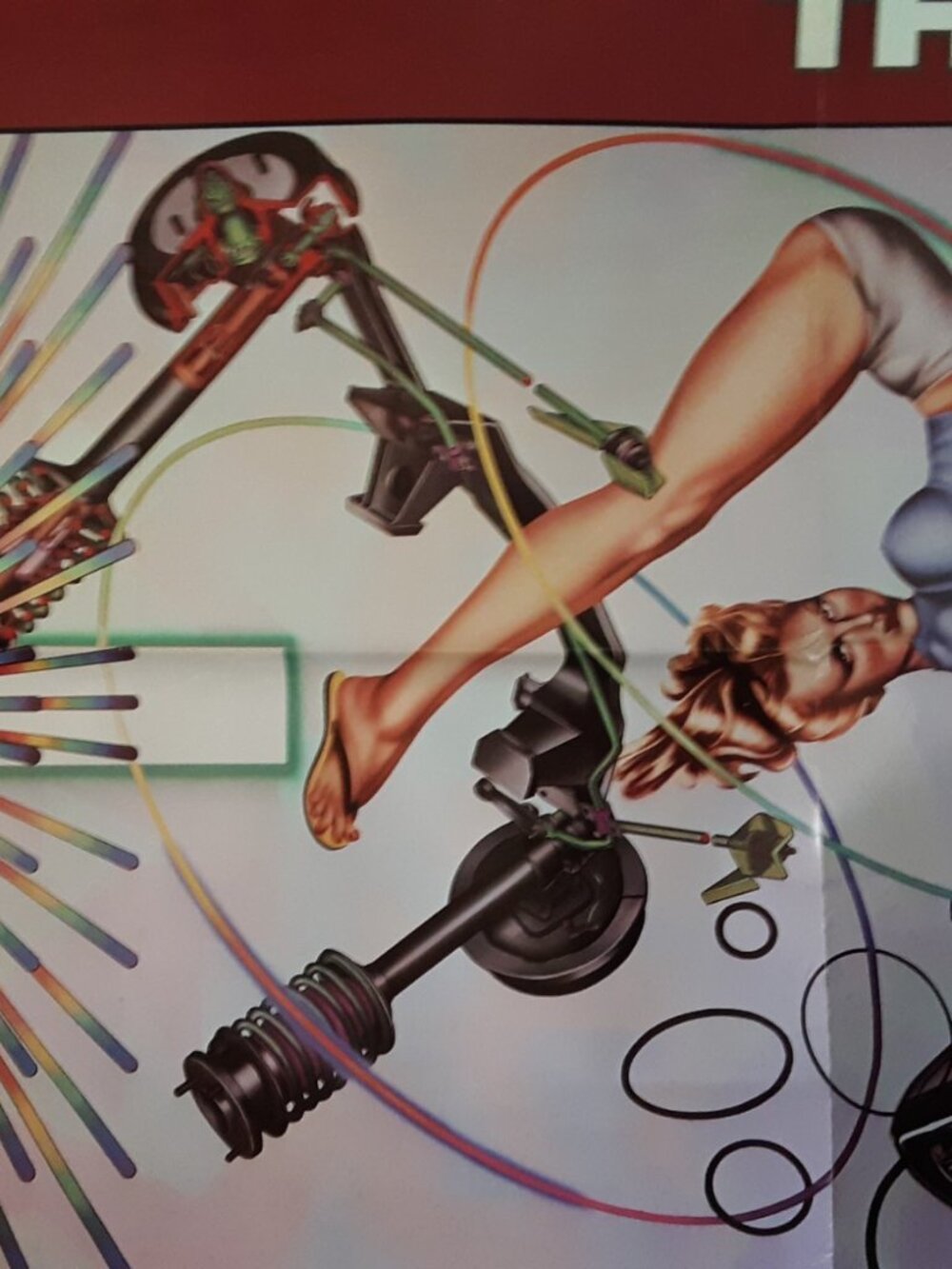 Vtg 1984 27x48 THE CARS-HEARTBEAT CITY PROMO POSTER Rock Ric Ocasek Ben Orr RARE
